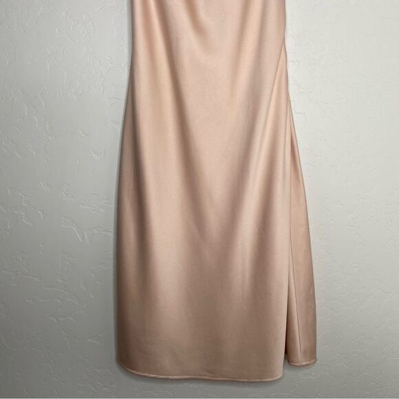 Birdy Grey Taupe Lisa Satin Midi Dress Small - Picture 3 of 8